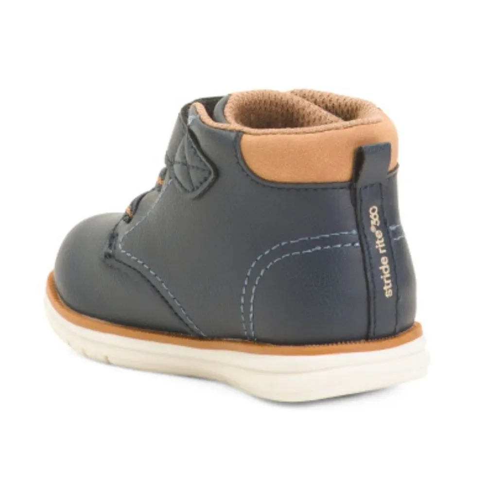 Stride Rite Baby Boys Oliver Navy Boots